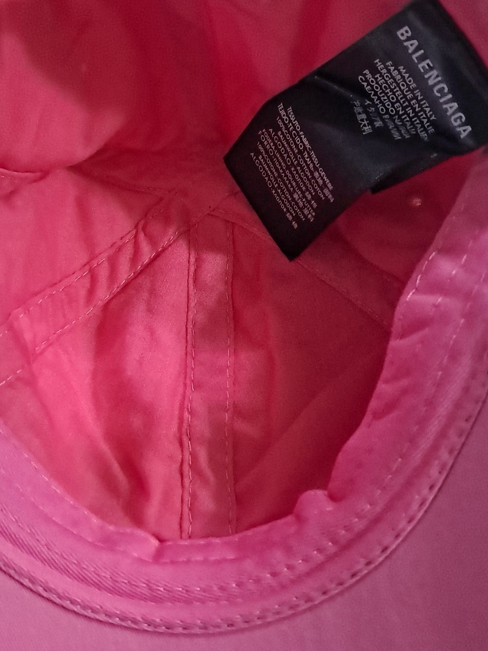 Balenciaga Pink Logo Baseball Cap - Picture 6 of 8